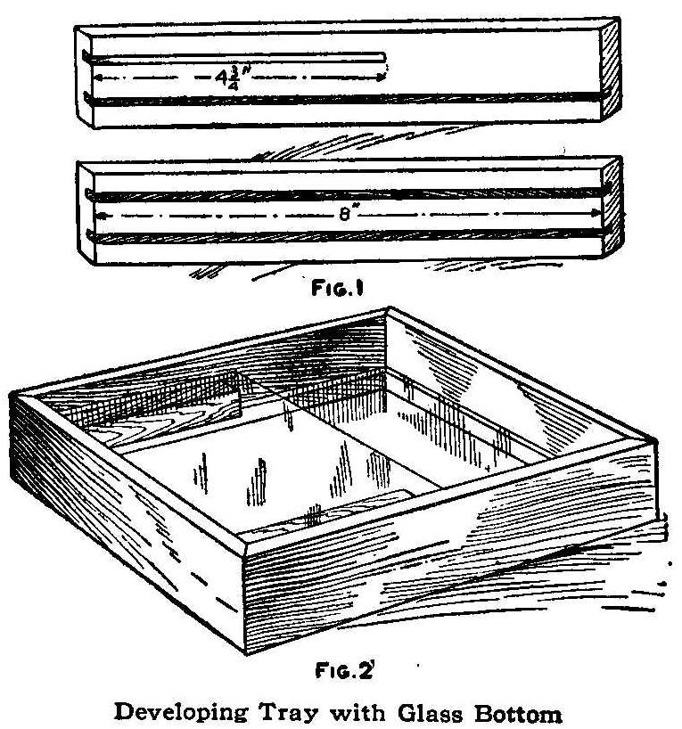 Developing Tray with Glass Bottom