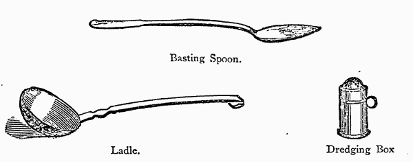 Basting Spoon. Ladle. Dredging Box. Basting Spoon. Ladle. Dredging Box.